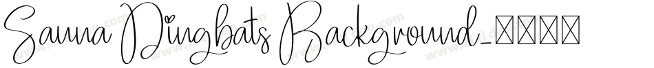 Sauna Dingbats Background字体转换